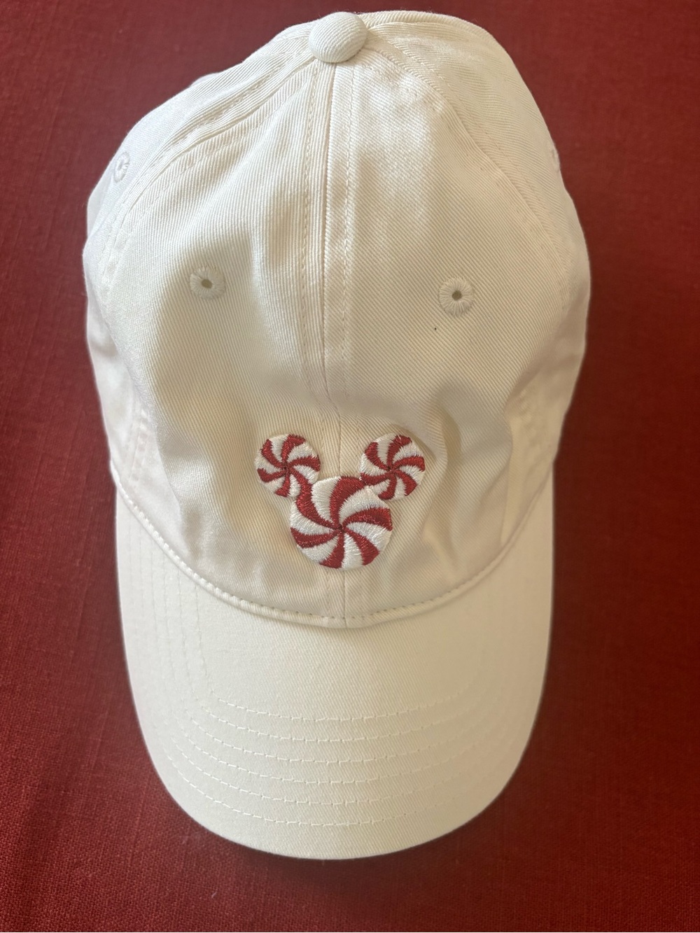 Disneyland Peppermint holiday baseball hat
